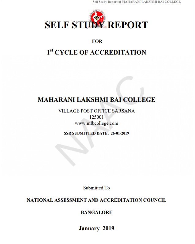 NAAC Self Study Report